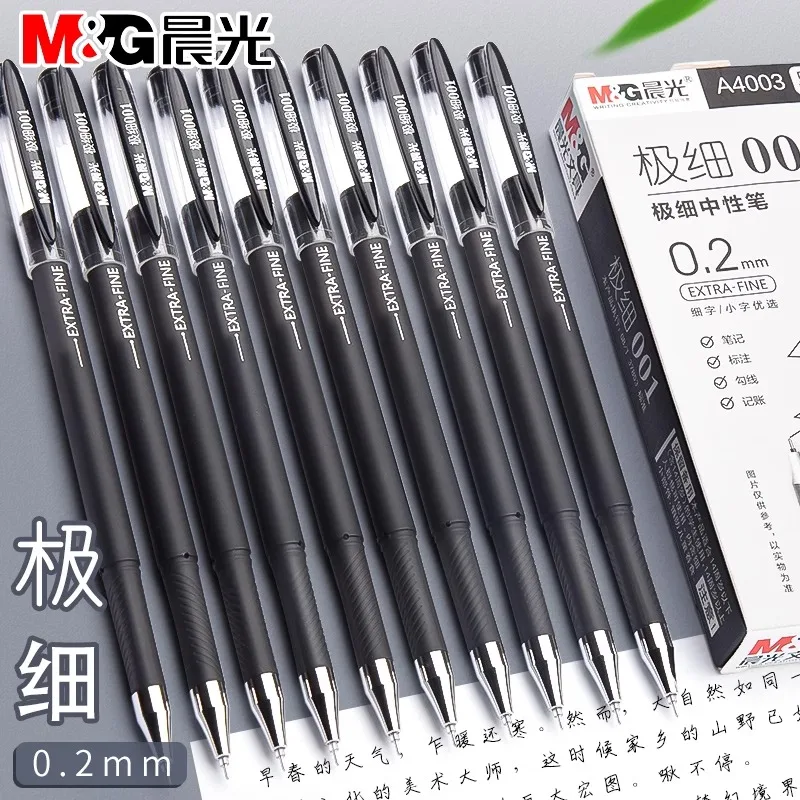 M&G 0,2 mm extrem feiner Neutralstift für Studenten, ultrafeiner Spritzenstift für Studenten und Büro, für Finanzen Image