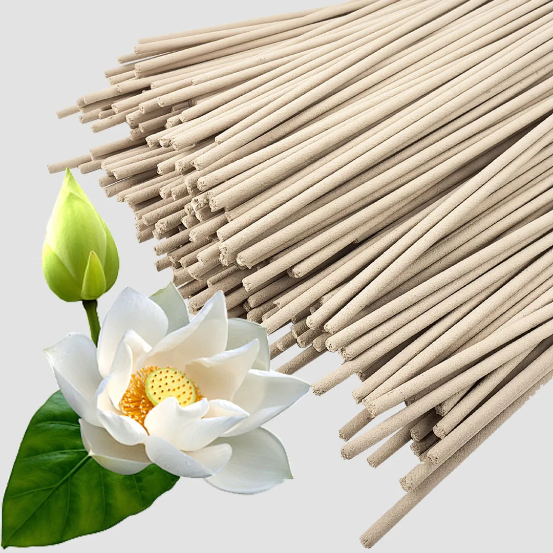 20/100/222/410 Stück hochwertige cremefarbene 8,7-Zoll weiße Lotus-Räucherstäbchen, natürliche Materialien, Lotusduft, weißer Lotus symbolisiert Heilige, Wahrsagerei und Sauberkeit, wesentliche Bambusstäbchen für Zuhause