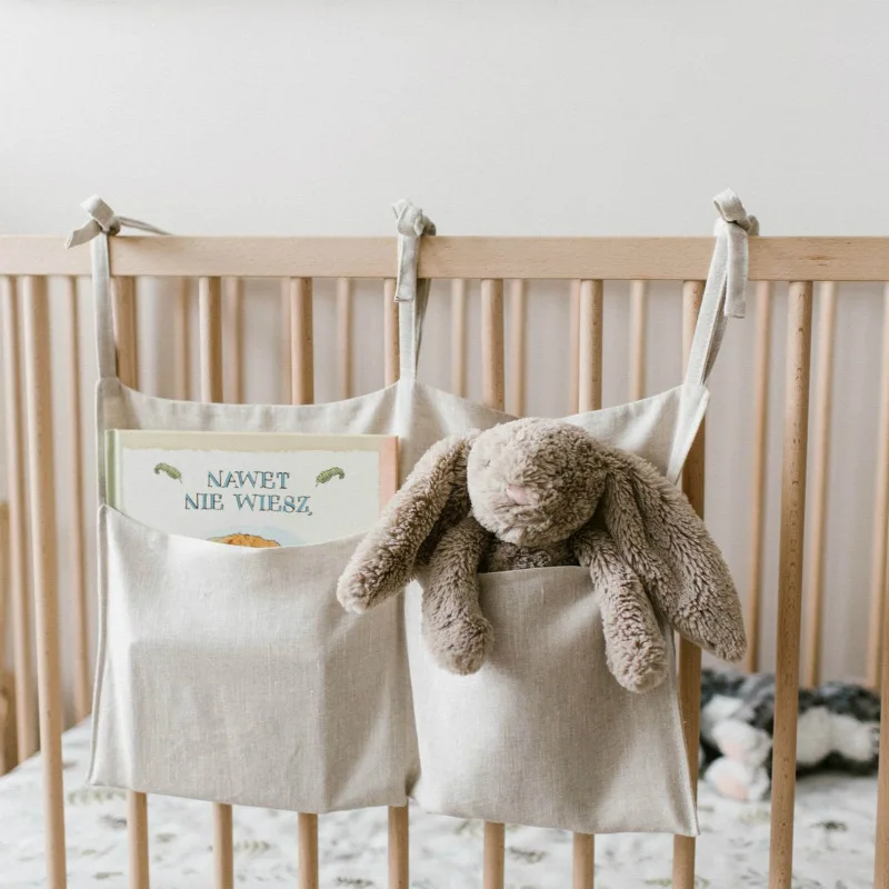 Nacht Baby Windel Tasche Multifunktionale Krippe Lagerung Tasche Bett Baby Artikel Windel Caddy Organizer Bettwäsche Zubehör Neugeborenen Image
