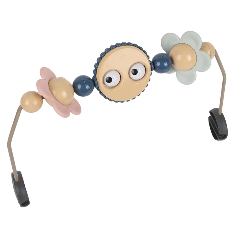 AS96-Babywippe Kinderwagen Bogen mit Rollenden Augen für Babys Autositz, Babywippen-Zubehör, Einfach zu Installieren - Mit Musik Image