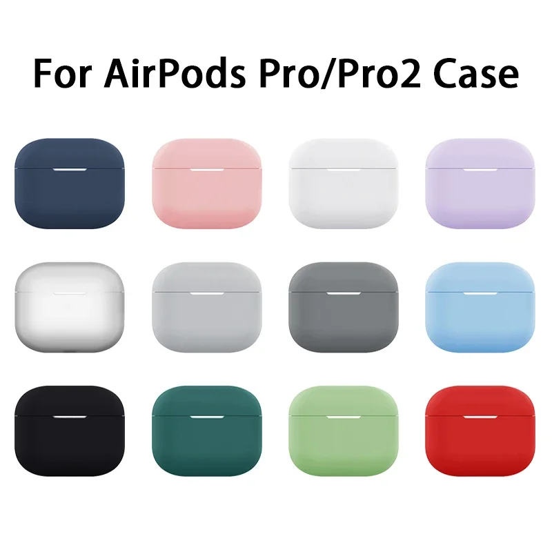 Silikonhülle für Apple AirPods Pro 2 Pro2 Hüllen, kabellose Kopfhörer-Abdeckung, schützende Hülle, stoßfeste Abdeckungen, Kopfhörer-Zubehör Image
