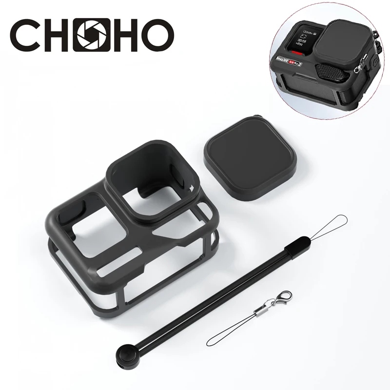 Für Insta360 Ace Pro 2 Zubehör Silikon Fall Gummi Shell Schutz Silica gel + Objektiv Kappe Abdeckung Für Insta360 ace-pro 2 Kamera Image
