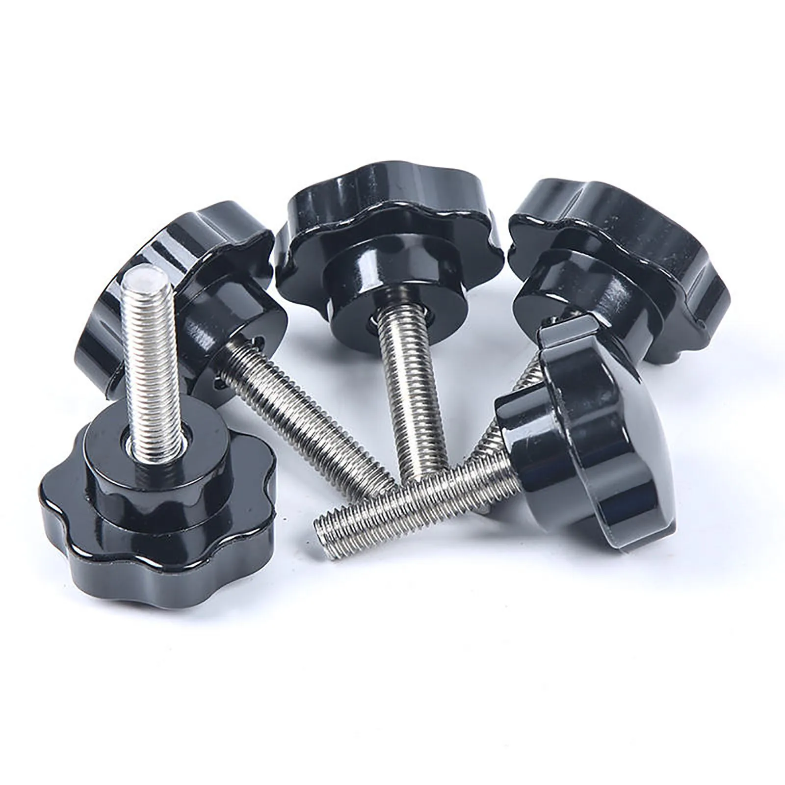 Stern Handknopf Schrauben Bolzen M4 M5 M6 M8 M10 M12 304 Edelstahl Gewinde Bakelit Daumenklemm Daumengriff Maschinenschraube Image
