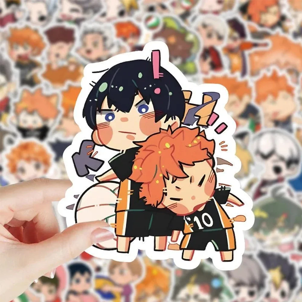 10/30/60PCS Niedlicher Cartoon Haikyuu!! Aufkleber Anime DIY Skateboard Laptop Telefon Cool Tobio Kageyama Hinata Shoyo Aufkleber Kinderspielzeug Image