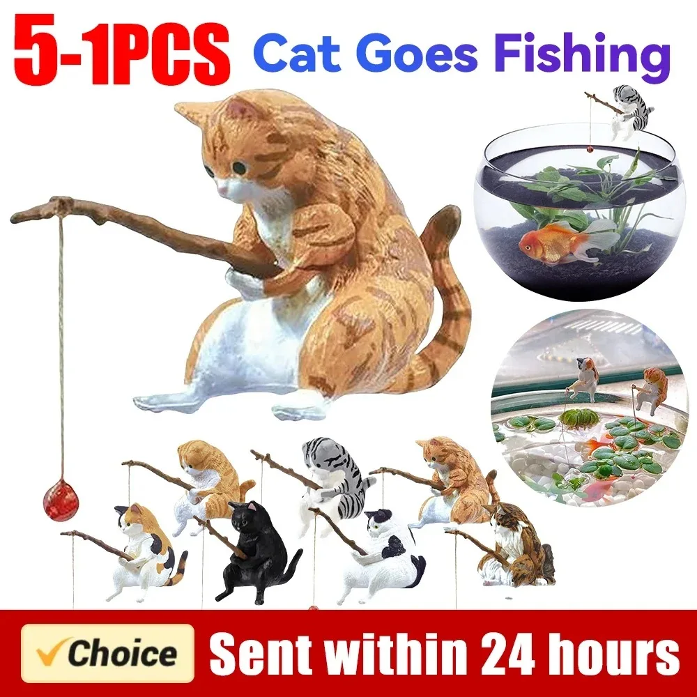 1-5 Stück Angelköder-Aquarium-Dekorationen, Hängende Fischbecken-Dekorationen, Landschaftsgestaltung für Aquarien, Aquarium-Ornamente, Schreibtisch-Accessoires