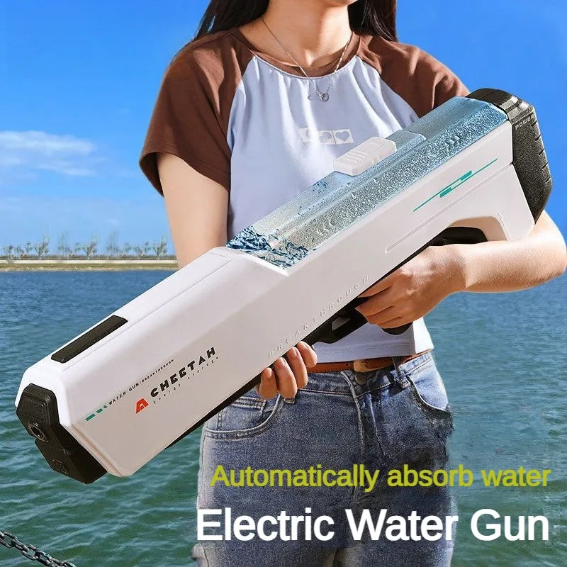 Automatisch absorbieren Wasser Hochdruck elektrische Wasserpistole Spielzeug für Kinder Sommer Outdoor Pool Kampfspiele Kinder Wasserpistole Geschenk Image