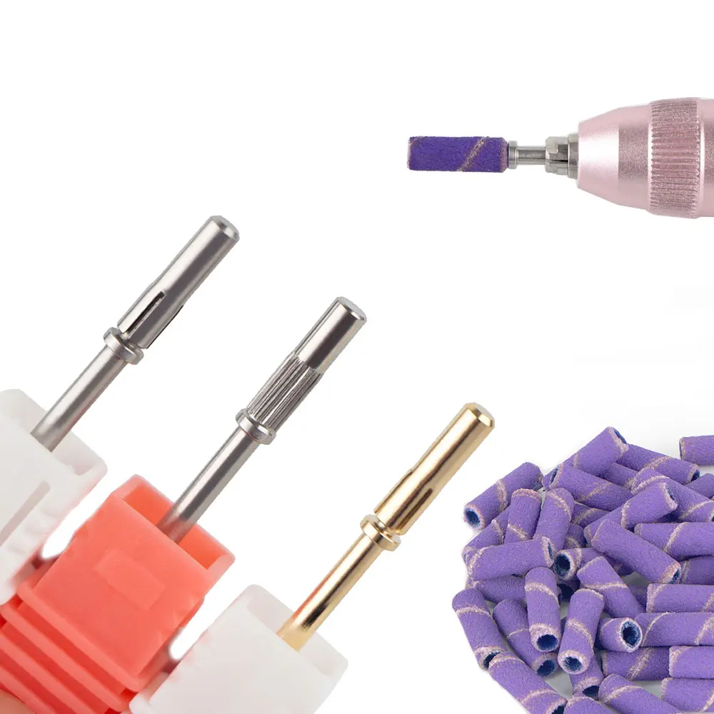 3,1mm Mini Schleifbänder Edelstahl Mini Sandbänder Schaft Nagelbohrer Bits für Maniküre Polieren Maniküre Werkzeuge Zubehör Image
