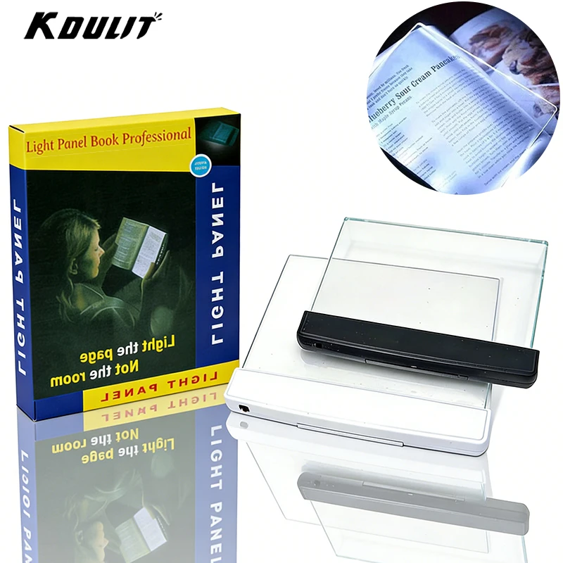 LED-Buchleuchte, LED-Flachbildschirm-Leselampe mit Augenschutz, batteriebetriebenes, tragbares, papierdünnes Lesezeichen-Licht, für Bett, Reisen, Geschenke