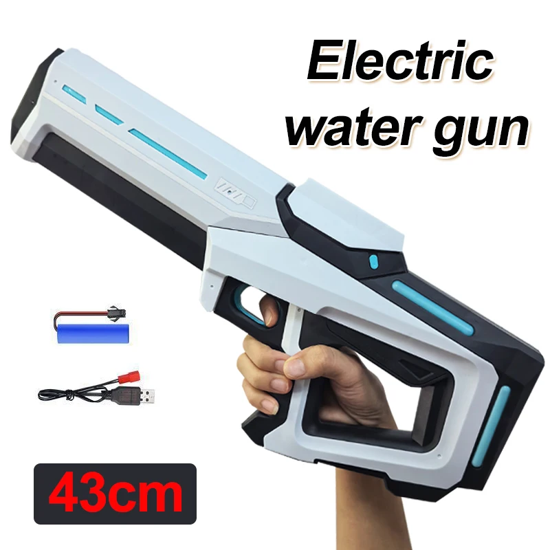 43cm elektrische Wasser pistolen für Erwachsene leistungs starke Spritzen automatische Wassers auger Wassers trahler Sommer Outdoor Strand Spielzeug für Kinder Geschenk Image