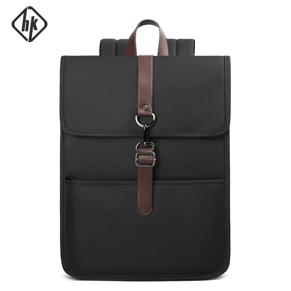 HK Klassischer Business-Rucksack für Herren, lässig, 15,6 Zoll, Laptoptasche mit USB, wasserdicht, für College-Schultaschen, Arbeit, Büro, Rucksäcke Image