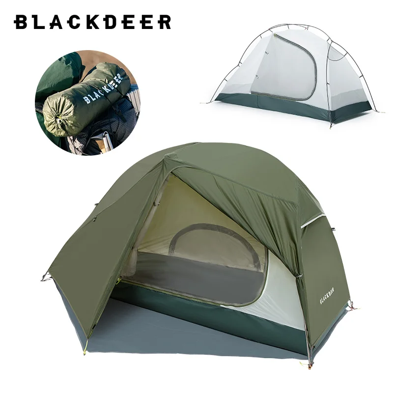 BLACKDEER 2025 Warbler 1P Zelt Archeos 1pro 2.0 Ein-Personen-Zelt mit Silikonbeschichtung zum Wandern, Trekking, Aluminiumstange mit Fußabdruck Image