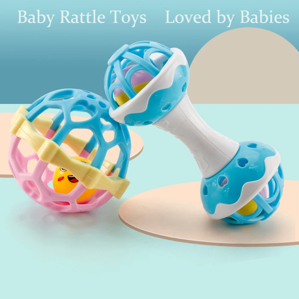Babyspielzeug, Babyrassel, Feinmotorik- und Sinnesspielzeug, geeignet für Kleinkinder im Alter von 3, 6, 9 und 12 Monaten Image