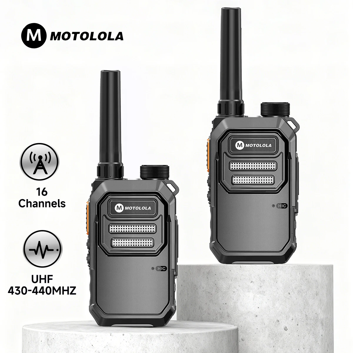 Motorola Mini Walkie-Talkie X3 16-Kanal UHF 430-440MHz 8000mA Langstrecken-Zweiwege-Funkgerät Tragbares PTT-Gerät Kompatibel mit Baofeng-Funkgeräten Image