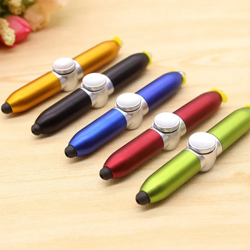 Multi-funktion Gyroskop Stifte Dekompression Spielzeug Gyro Spinner Licht Zappeln Spielzeug Stift Mit Relief Stress Led Erwachsene Finger Ballpoi Image