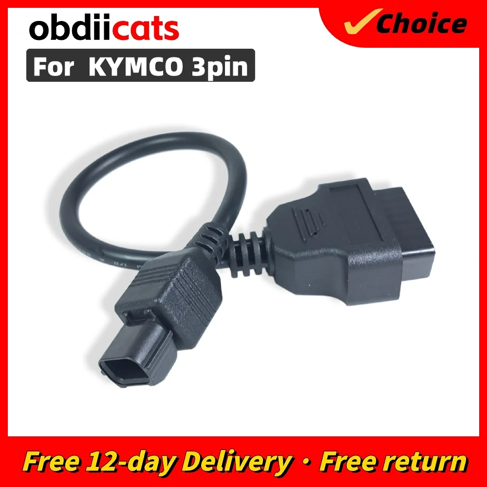 Für KYMCO Motorräder 3 PIN Kabel auf 16 Pin OBD2 Konverter Stecker OBD Adapter OBDII 3 PIN Motorrad Kabel Image