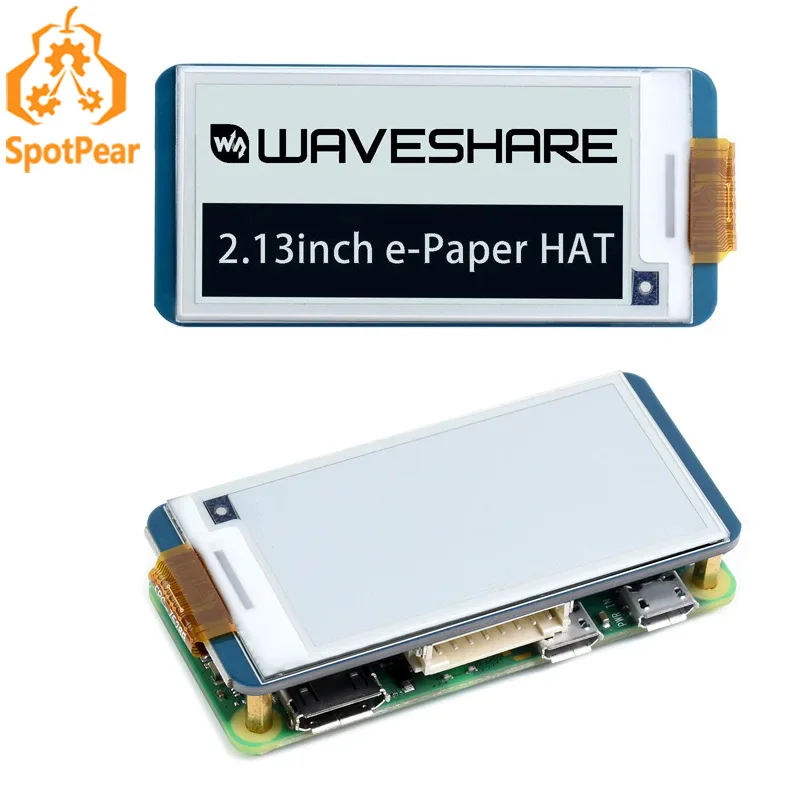 Raspberry Pi 2,13 Zoll E-Paper E-Ink Display HAT SPI-Schnittstelle 250 x 122 2,13 Zoll Image