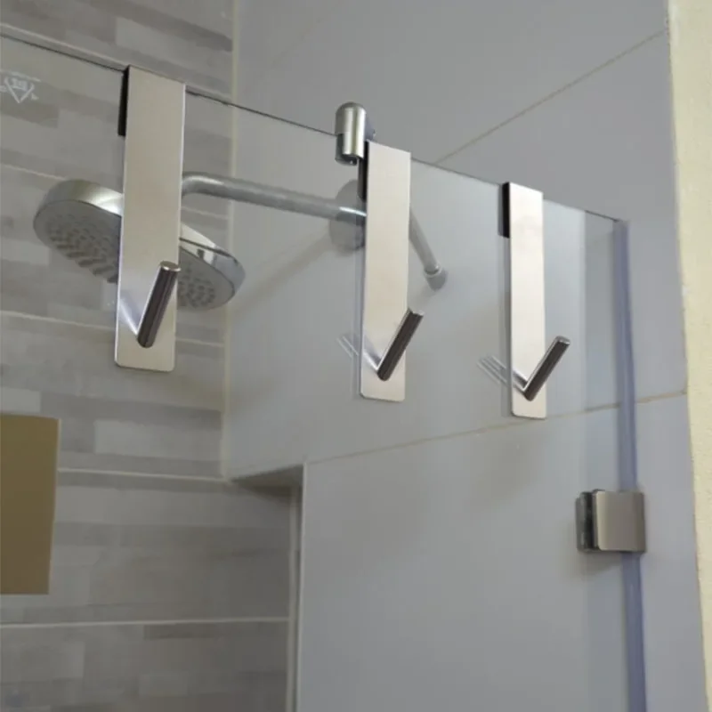 Edelstahl über Glastür Duschtür Rückseite Dusche Handtuchhalter S-Form Badezimmer Bademantel Aufhänger Halter Haken