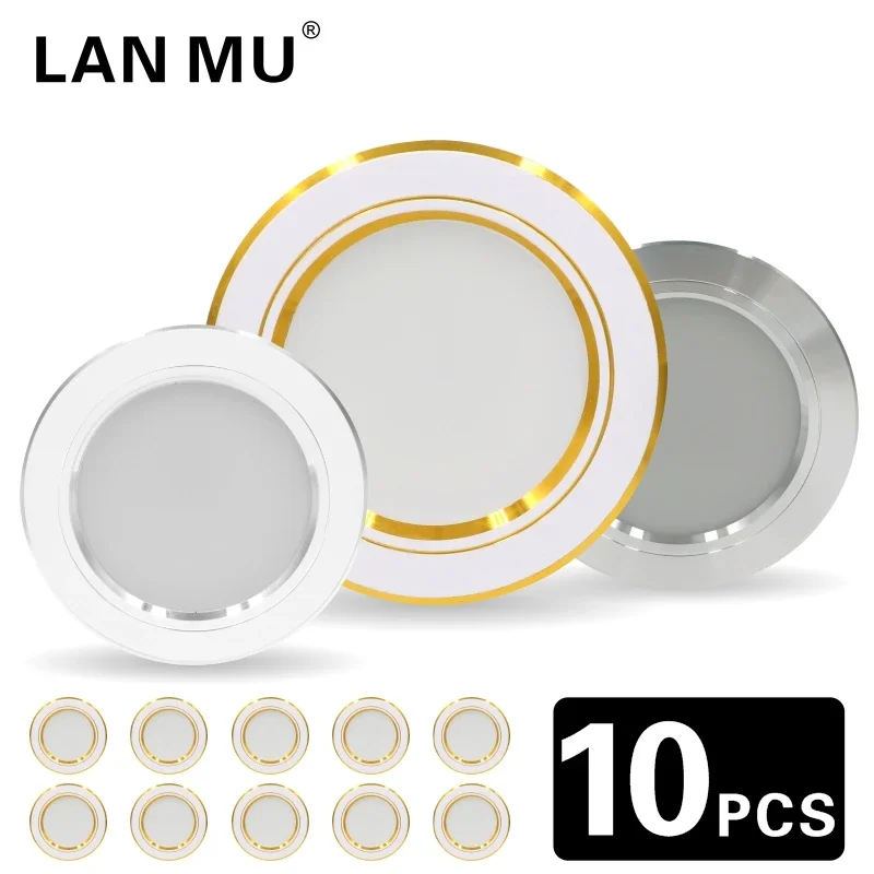 10 teile/los 5W 9W 12W 15W 18W Led Downlight 220V Decke Licht einbau unten licht Runde Panel Licht Kalt Warm weiß LED Strahler