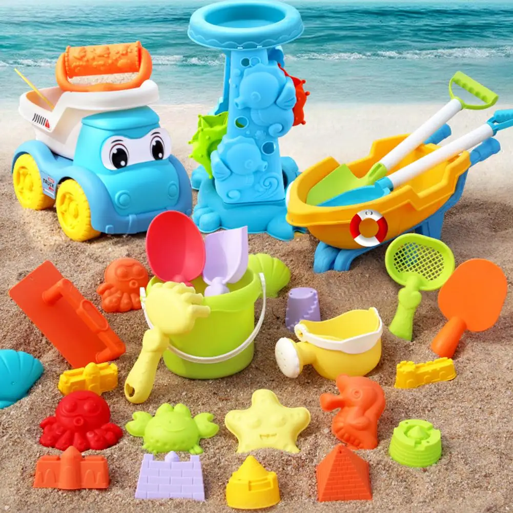 Kinder Strandspielzeug-Set Baby Sand- & Wasserspiel-Kit mit Eimer Schaufel Rechen Gießkanne Sommer Outdoor Sandkasten-Werkzeuge Image