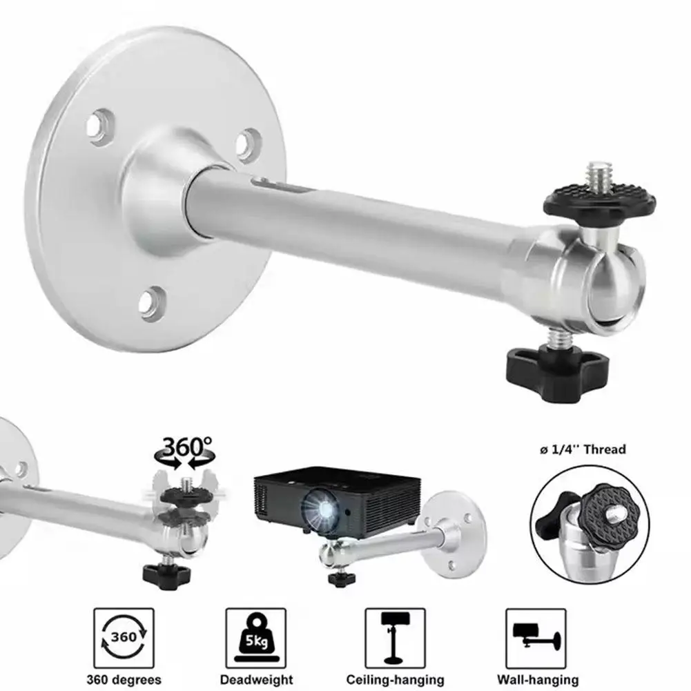 6mm Kamera Ein beins tative 21cm Projektor Stativ Metall Wand halterung Kleiderbügel Montages atz td90 td60 p62 Mini Projektor Kamera Halterung Image