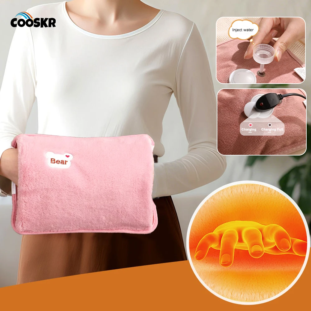 Elektrische Hand Wärmer Tasche EU Stecker Wiederaufladbare Wiederverwendbare Hand Wärmer Für Bauch Hände Warme Tasche Heißer Wasser Injektion Heizung Tasche Image