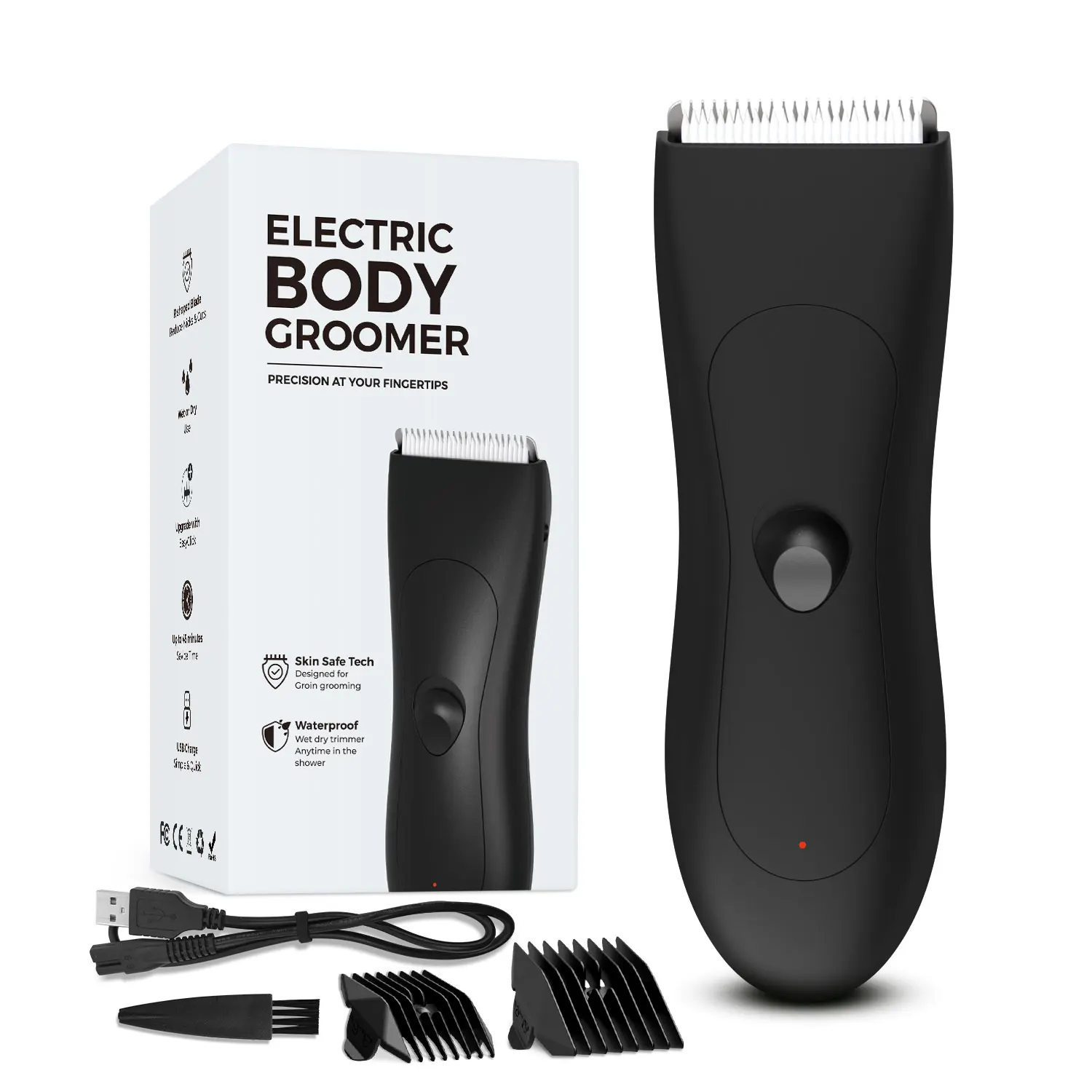 Körperhaarschneider für Herren, Elektrorasierer, Ball-Leistenschneider, wasserdicht, Körperhaar-Groomer, USB wiederaufladbar, 3 Farben, bestes Geschenk Image