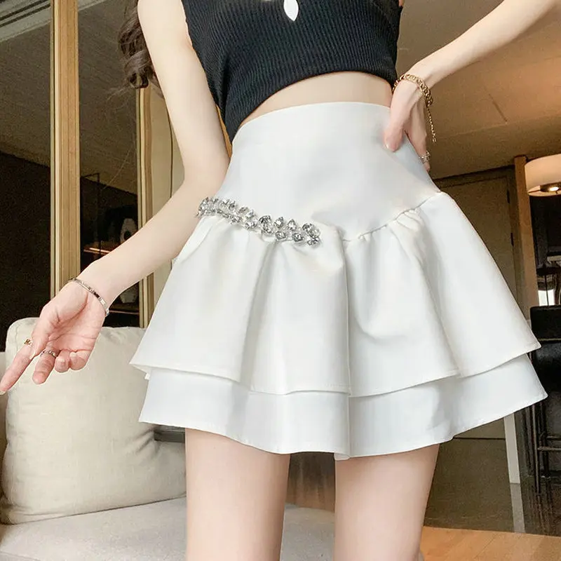 Plissee Rock Frauen Kawaii Schwarz Hohe Taille Mini Röcke für Mädchen Sommer Koreanische Mode Adrette Elegante