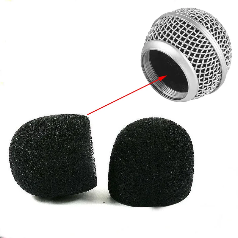 2 stücke Mikrofon Schutz Innere-Schaum Für Shure SM58 SLX24 PGX24 PG58 BETA58A Mic Abdeckung Studio Windschutzscheibe Schwamm mikrofon Kappe Image