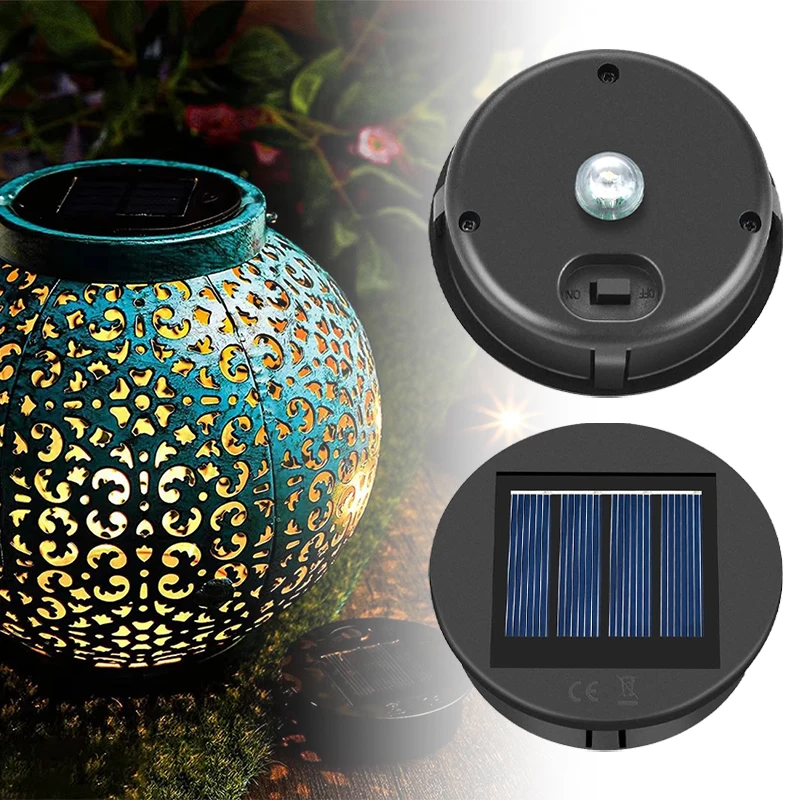 1-8PCS Solar Laterne Ersatzteile Outdoor Hohl Projektion Laterne Elektronische Zubehör Geeignet für Outdoor Hängen