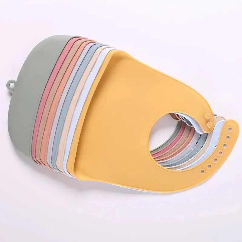 Silikon Baby essen Lätzchen leicht zu reinigen Baby Lätzchen sabbern Handtuch wasserdichte Kinder Silikon Lätzchen Image