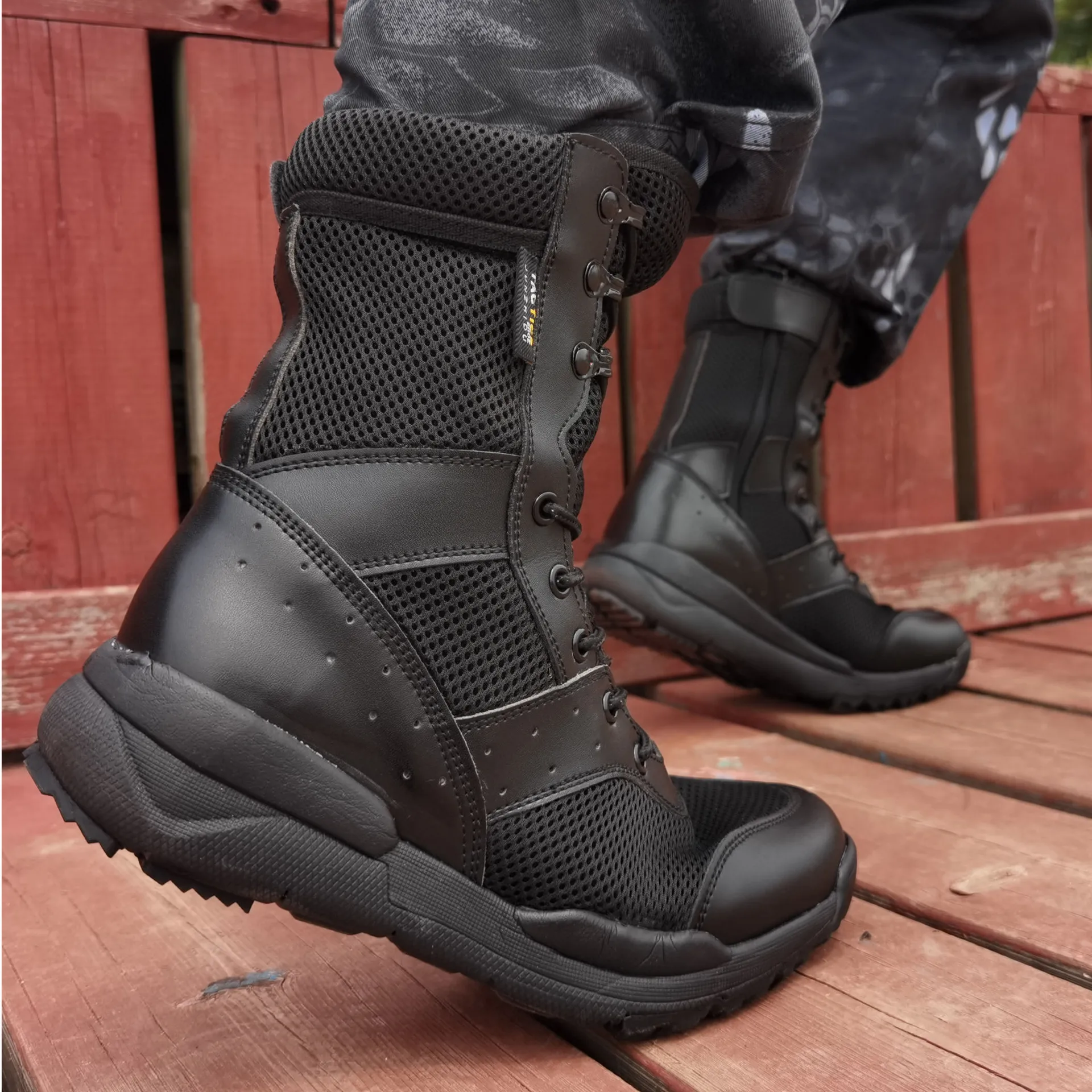 Upgrade Zipper Ultraleicht Kampf Stiefel Männer Frauen Sommer Atmungsaktive Outdoor Klettern Schuhe Militär Wüste Wandern Taktische Stiefel Image