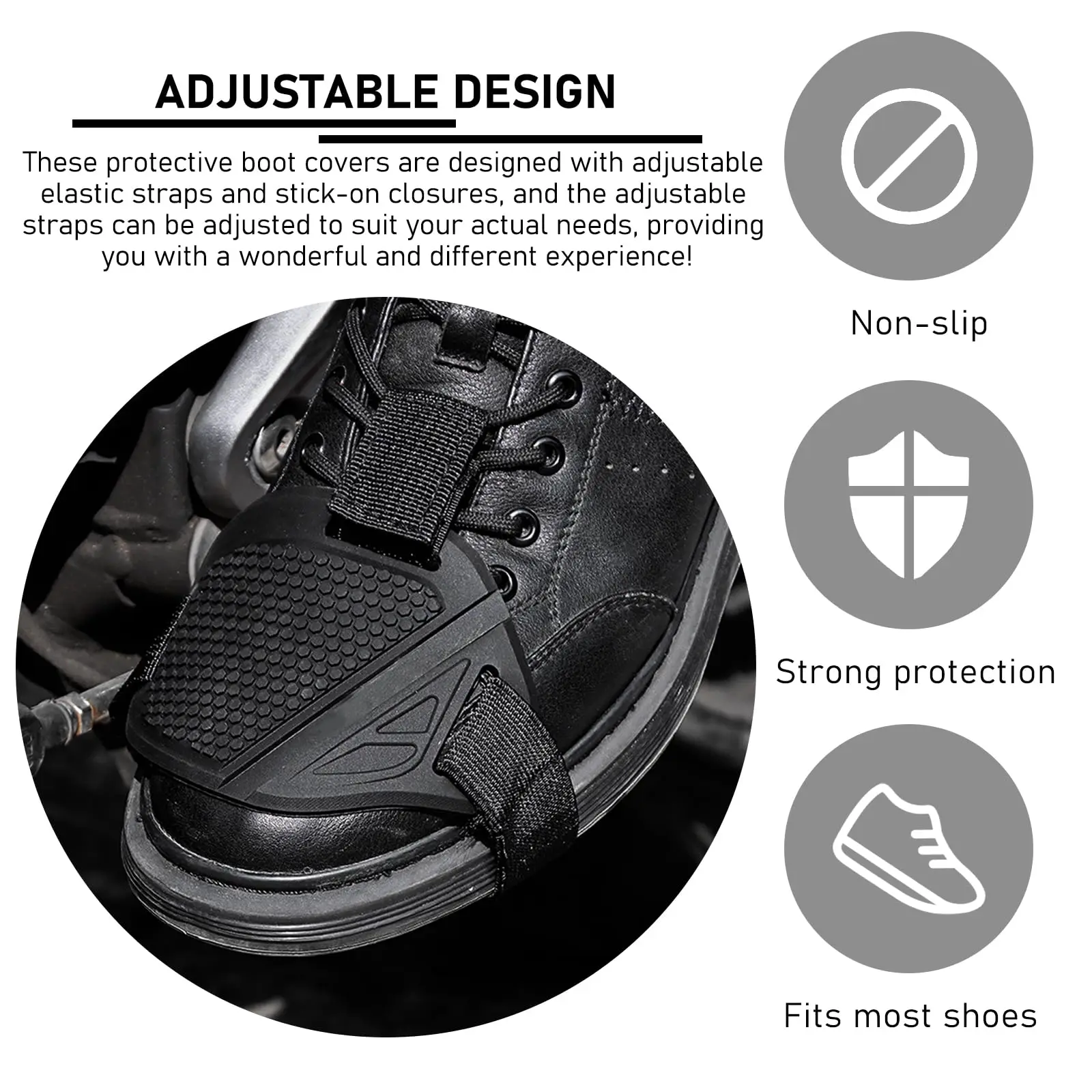 Motorrad Shifter Pad Boot Abdeckung Schwarz Motorrad Schuh Abdeckung Gummi Schuh Schutz Pads für MenWomen Getriebe Zubehör Universal