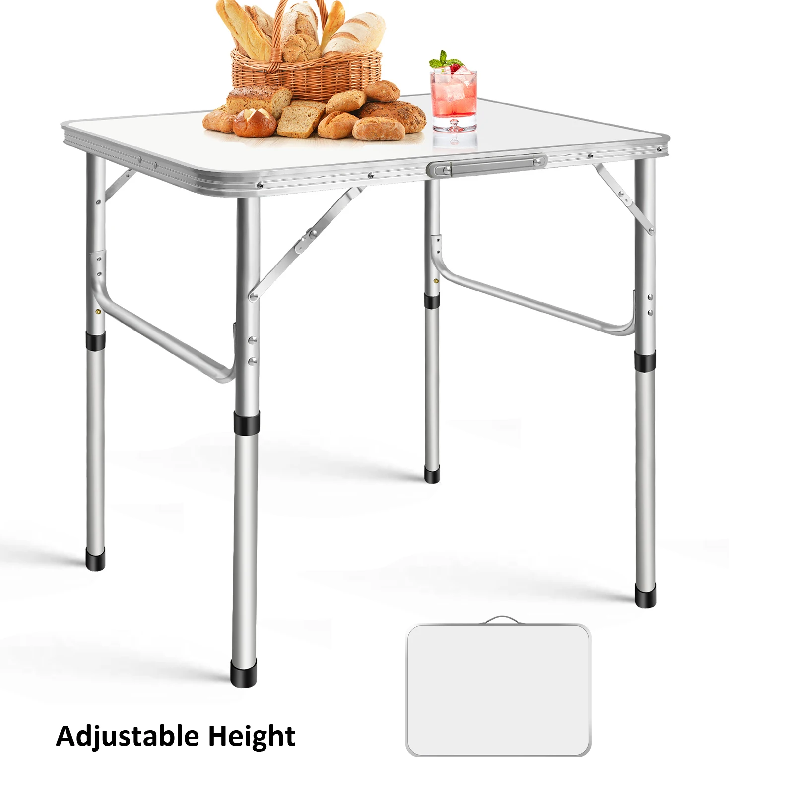Klapptisch Party Camping Tisch Bockentisch Gardon Couchtisch Tragbarer Esstisch Klappbarer Arbeitstisch Outdoor 75x55x70cm