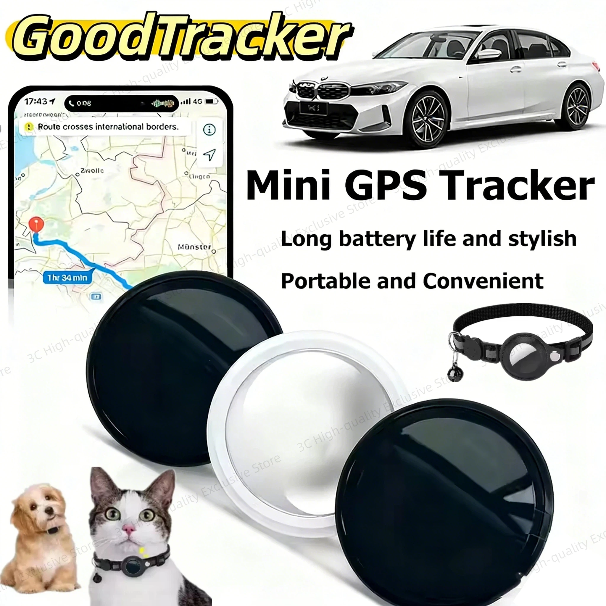 Mini Smart GPS-Tracker-System Findmy App Air Tag Smart Bluetooth-Ortungsgerät Taschen- und Kinderfinder Anti-Verlust Haustierhalsband mit Tracker 2026 Image
