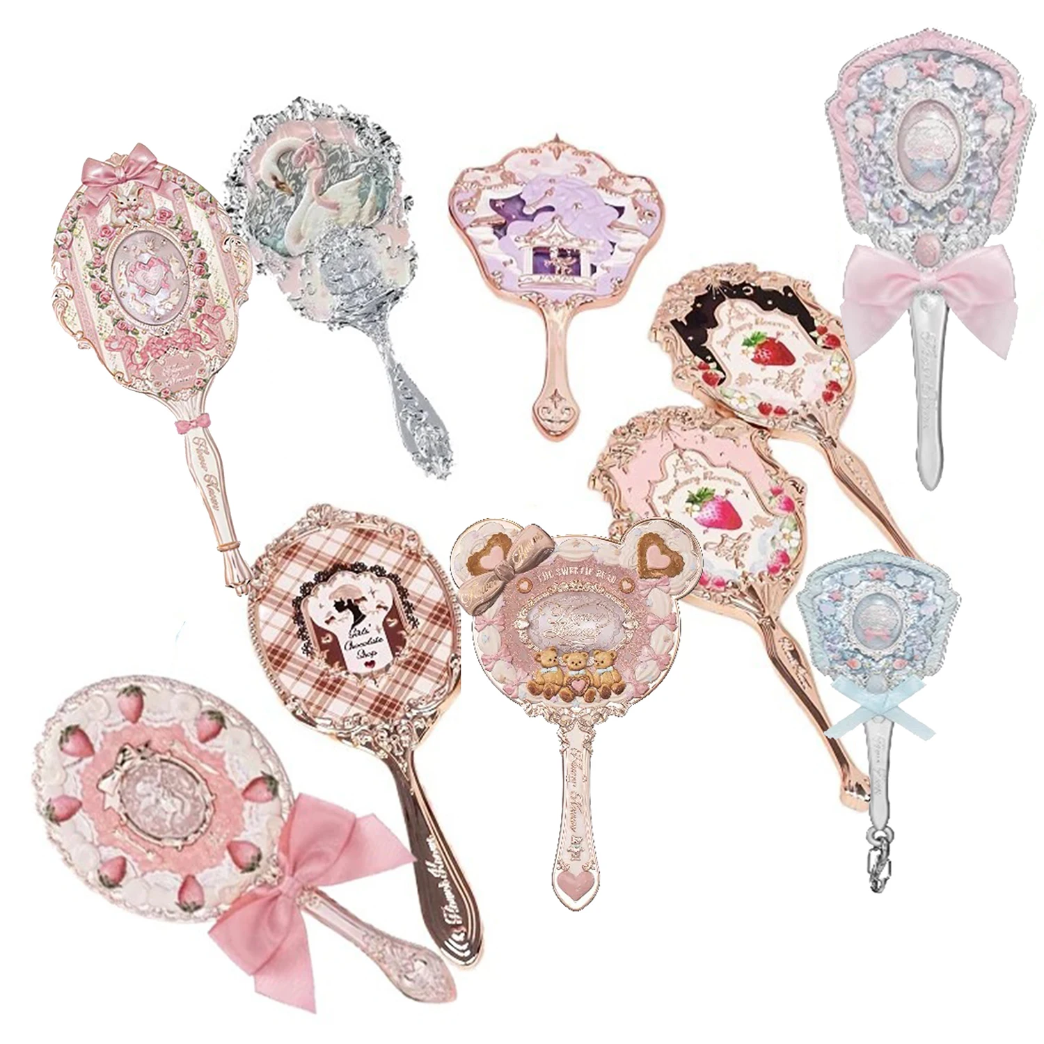 Flower Knows Spiegel Moonlight Mermaid THE SWEETIE BEAR Kollektion Handspiegel Limitierte Auflage Weiß Blau Rosa Feenspiegel Image