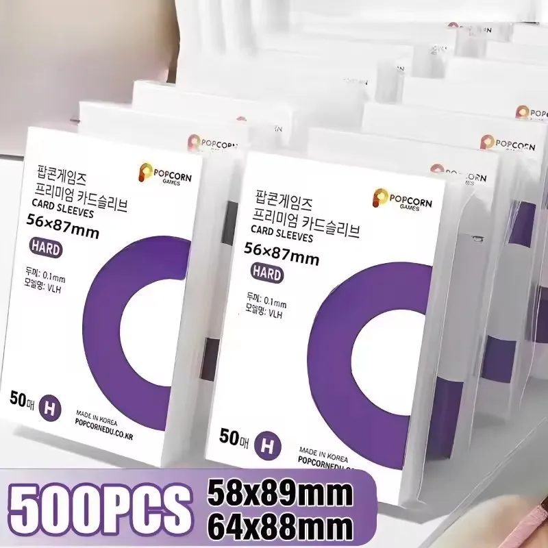 500-50PCS HD Transparent Kpop Idol Karte Schutzhülle Karten Spiel Poker Wasserdichte Schutz Spiel Bord Fotos Halter ärmeln Image