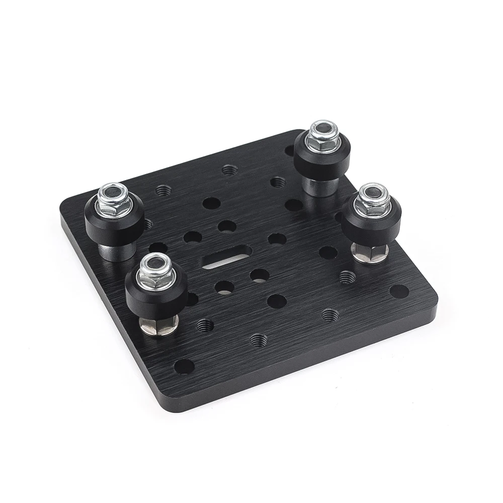 Openbuilds C-Beam Gantry-Plattenset aus schwarzem Aluminium mit V-Slot Mini-V-Rad-Kit für C-Beam CNC-Maschinen- und 3D-Druckerteile Image