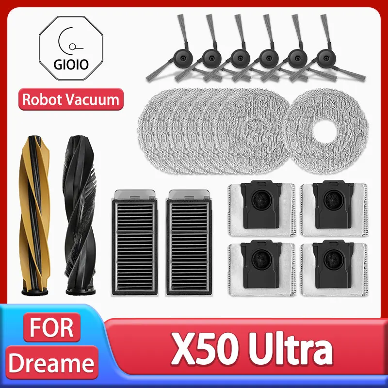 Für Dreame X50 Ultra / S40 Enhanced Edition Vakuum Teile Hauptrolle Seitenbürste Hepa-Filter Mopp Tuch Staubbeutel Zubehör Image