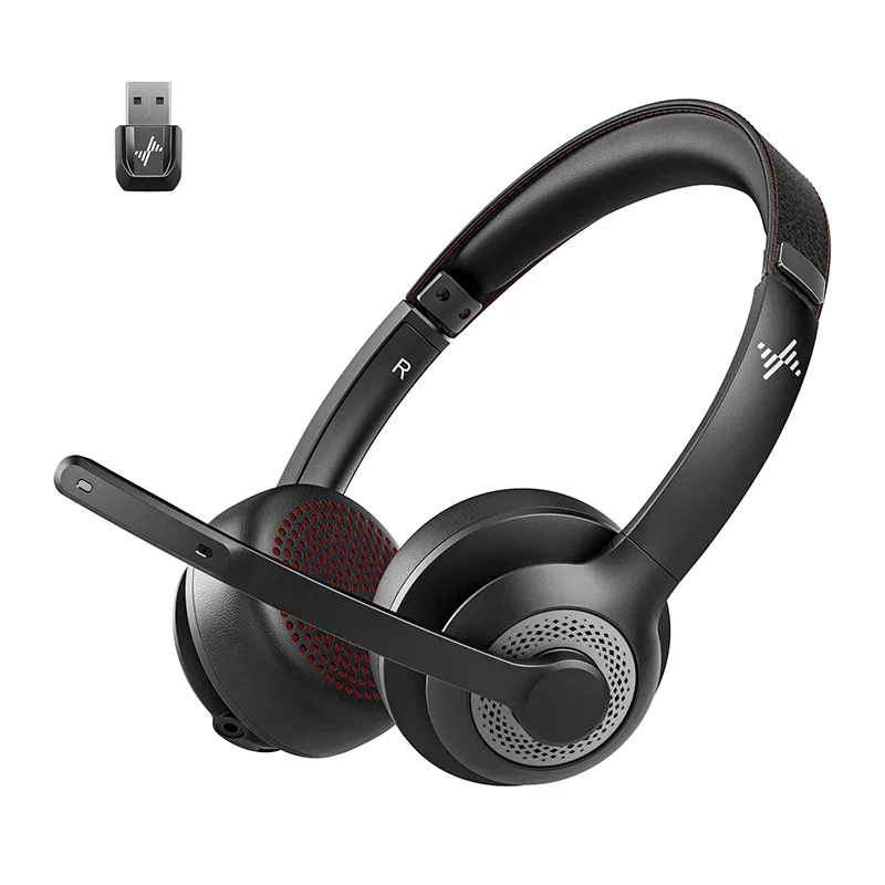 JIAMQISHI EH02U Wireless Bluetooth Headset ANC MIC für Arbeit Computer Kopfhörer USB Dongle Mute Mic für MacBook Headset Telefon