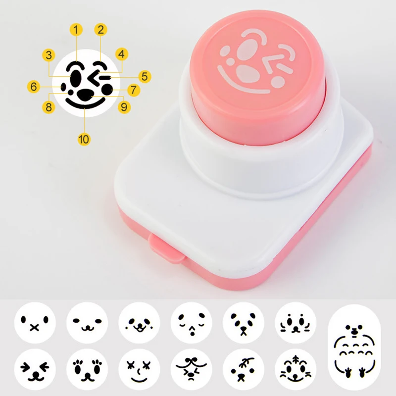 DIY Algen Nori Punch Cutter Reis Ball Formen Lächeln Gesicht Cartoon Reis Ball Onigiri Form Präge Gerät Sushi Form Bento Dekor Image