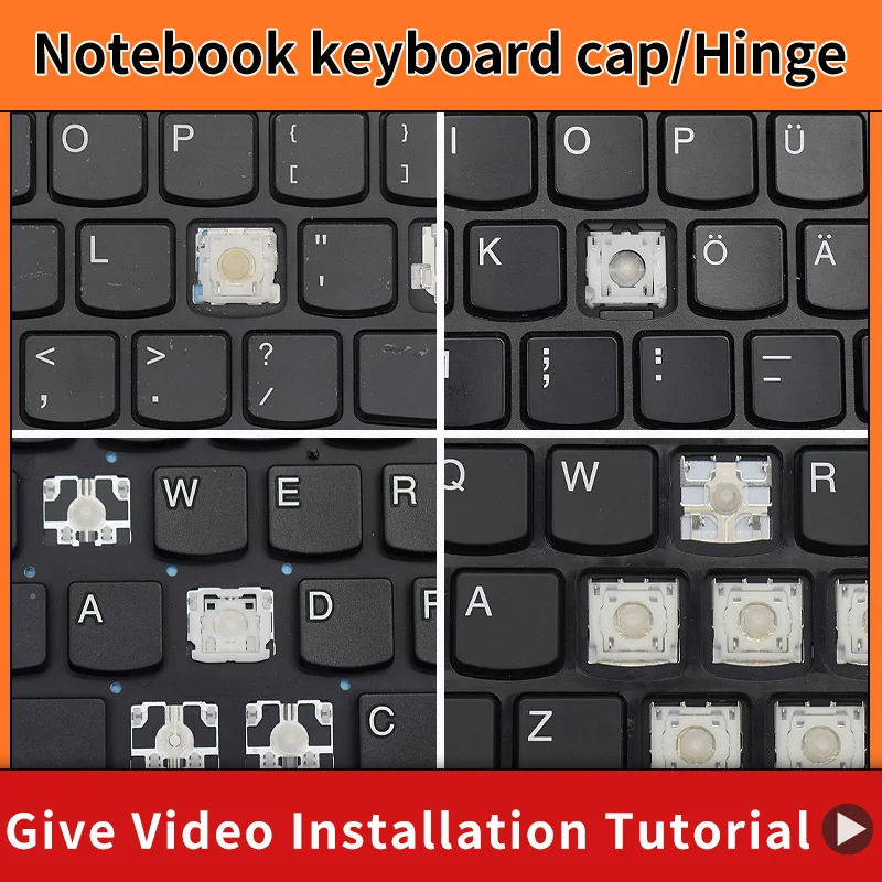 Ersatz-Tastenkappen-Tastenkappen-Scharnier für Lenovo Thinkpad E480 E485 L480 L380 T490 E490 E495 L490 T495 Yoga L390 T480S P43S Tastatur Image