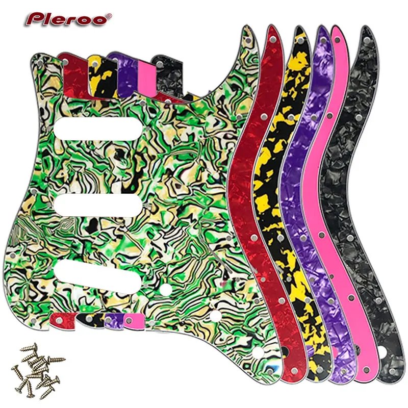 Pleroo Custom Gitarren-Schlagbrett – für USA/Mexiko Fd Standard Strat 72' 11 Schraubenloch St Scratch Plate Multi Color Choice Image