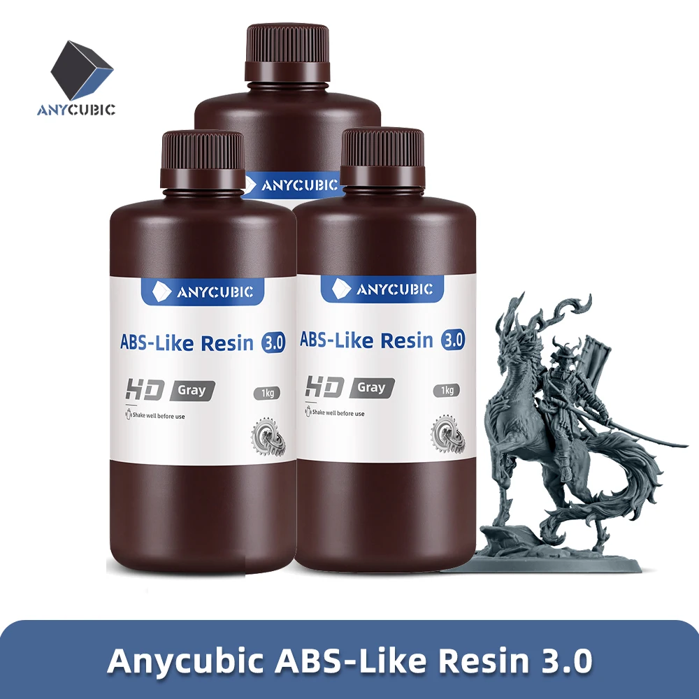 ANYCUBIC Neuestes ABS-ähnliches Harz 3.0 für LCD-3D-Drucker, höhere Genauigkeit, sehr belastbar, mit unterer Schrumpfrate, minimaler Geruch Image