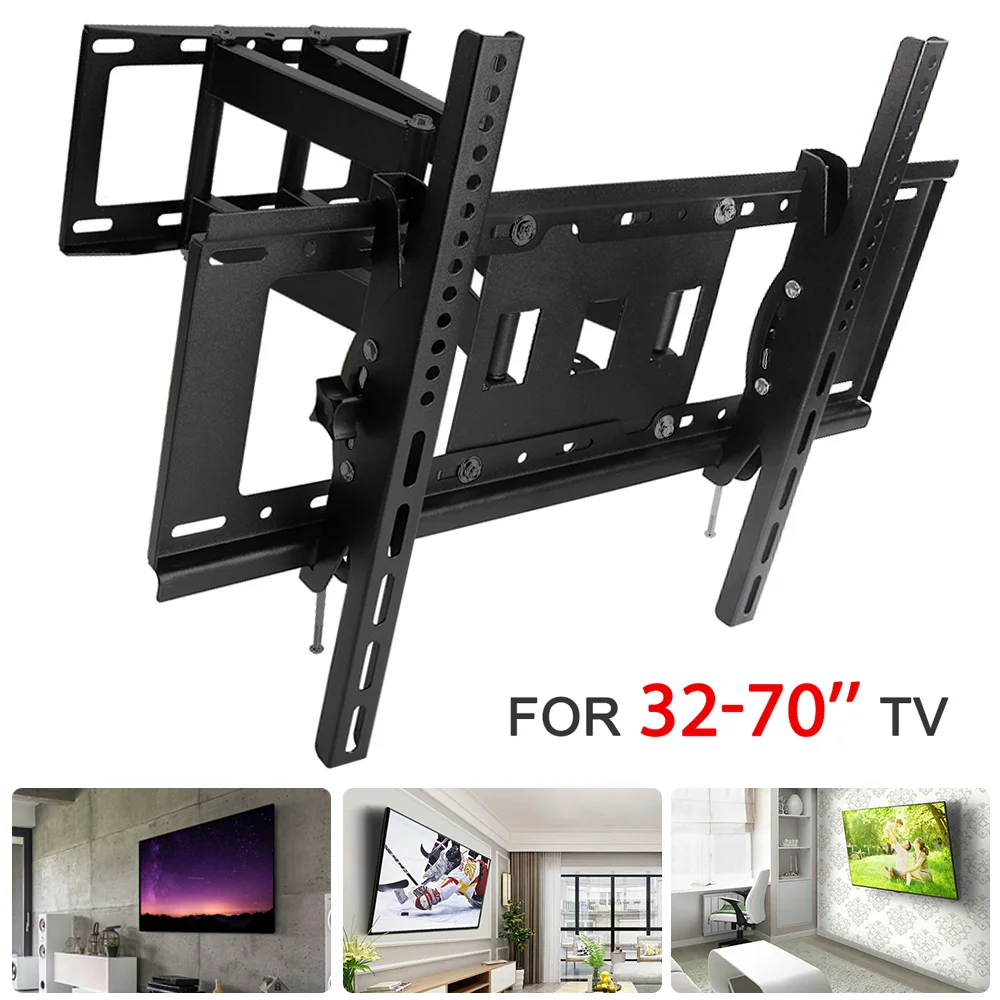 Schwebender TV-Ständer TV-Wandhalterung für 32-70 Zoll Fernseher Schwenkbar Neigbar Horizontale Einstellung TV-Wandhalterung