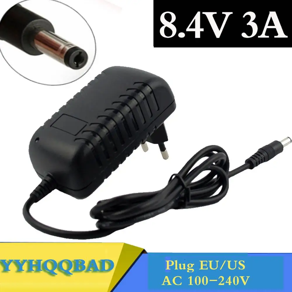 8,4 V 3A DC Netzteil Adapter Ladegerät für 7,2 V 7,4 V 8,4 V 18650 Li-Ion Li-Po Akku DC5525 Image