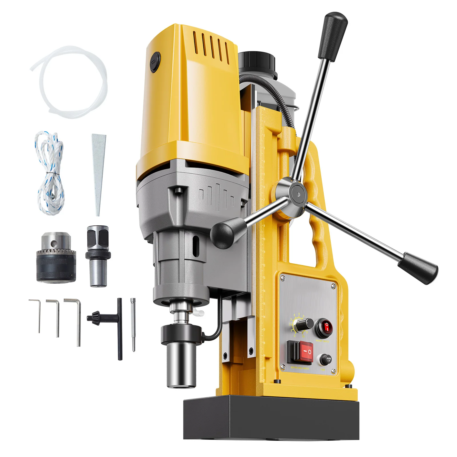 SucceBuy Magnetbohrmaschine, Bohrdurchmesser, tragbare elektrische Mag-Bohrmaschine, Bohrmaschine, Metalloberfläche, industrielle Verbesserung Image