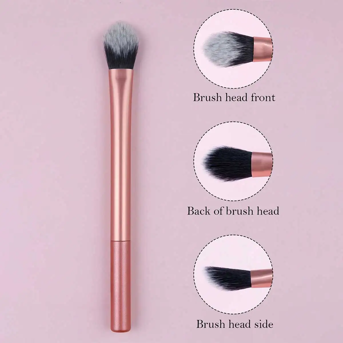 Minimalistischer Konturpinsel, 1-teiliger Kunststoff-Make-up-Pinsel, Kosmetikpinsel, Make-up-Werkzeuge für Frauen, aufhellender Concealer-Make-up-Pinsel, Kit Image