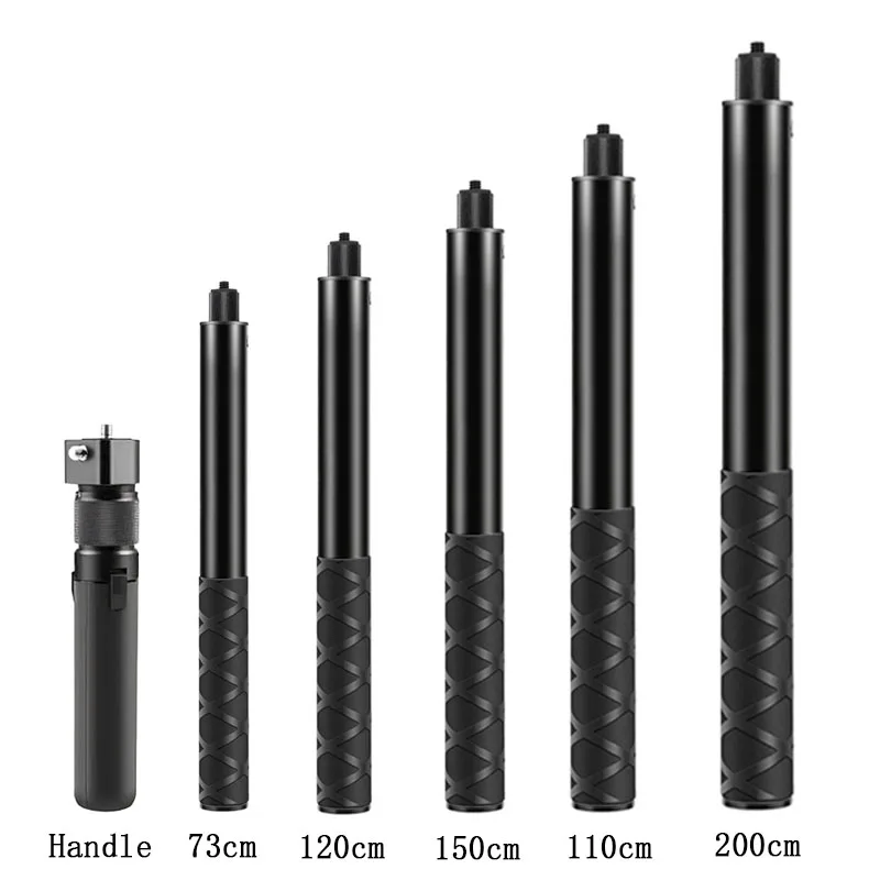 Bullet Time Unsichtbarer Selfie-Stick für Insta360 X4 X3 X2 GoPro 12 11 10 9 8 DJI Action 4/3 SJCAM Selfie-Stick-Bundle-Griff Image