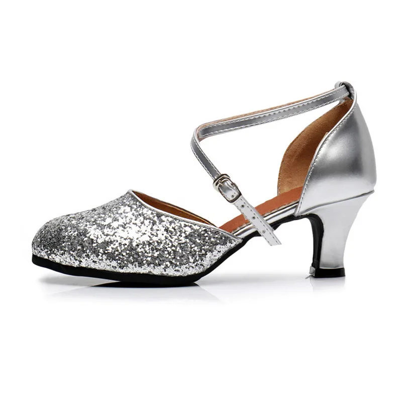 Großhandel tanzen schuhe für frauen latino im freien Latin Salsa dance schuhe für frauen schließen toe low heels 3,5 cm Moderne tanz Schuhe