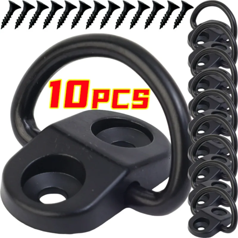 10-1set Auto Cargo Net Boden Haken Zubehör Hinten Stamm Boot Fracht Boden Net Binden Haken Ring schleife Hängen Flache Bildschirm Net Befestigung Image